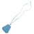 Hermès HERMES Large Clochette Leather Keyring Necklace Blue  - view 3