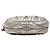 Pochette doppia zip in nappa metallica matelassé argento Miu Miu - vista 3