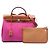 Hermès Borsa Herbag Zip 31 Toile Verso Rosa - vista 8
