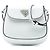 Borsa Cleo mini in pelle spazzolata bianca Prada Bianco