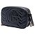 Gucci Mini Borsa a Tracolla GG Marmont in Pelle di Vitello Matelassé Nera Nero - vista 2