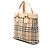 Borsa a mano in tela check beige Burberry - vista 2