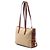 Bolsa de ombro Tessuto com acabamento em couro croco bege da Prada - vista 2