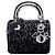 Dior Mini in Tessuto Lame Nero Lady Dior