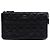 Pochette zip in caviar trapuntato nero CC piccolo di Chanel