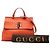 Borsa Gucci Orange Medium in pelle di vitello Bamboo Daily Satchel Arancione - vista 7
