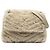 Borsa a spalla Niki media in shearling marrone Saint Laurent Beige