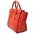 Luggage Céline Mini Sac de Voyage en Cuir Orange - vue 2