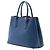 Prada Borsa doppia media in pelle Saffiano blu - vista 2