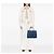 Prada Borsa doppia media in pelle Saffiano blu - vista 6