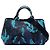 Borsa a tracolla camouflage in tela blu Canapa con logo Prada Blu scuro