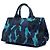 Borsa a tracolla camouflage in tela blu Canapa con logo Prada Blu scuro - vista 2
