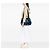 Borsa a tracolla camouflage in tela blu Canapa con logo Prada Blu scuro - vista 6