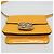Borsa a spalla in pelle donna Fendi Calligraphy 8BT317 Giallo - vista 4
