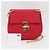 Borsa a spalla in pelle Chloé Drew 3S1031 per donna Rosso - vista 2