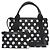 Everyday Balenciaga Navy Cabas S Dot Print Handtasche Schwarz Weiß