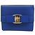 Cartera de cuero azul Vara de Salvatore Ferragamo
