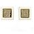 Orecchini quadrati Coco Mark B24C di Chanel Bianco