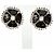Chanel F23K ABC214 Kamelie Perlen Coco Mark Ohrringe Schwarz