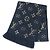 Sciarpa Logomania Shine Louis Vuitton D'oro Blu navy