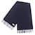 Stola 100% Cashmere Hermès Blu navy - vista 4