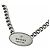 Collana a catena con placca ovale con marchio Gucci 797142 Argento