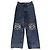 Loewe Anagram bestickte weit geschnittene Jeans Blau