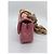 Mini borsa Chanel in agnello rosa con catena in legno - vista 2