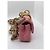 Mini borsa Chanel in agnello rosa con catena in legno - vista 3