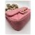 Mini borsa Chanel in agnello rosa con catena in legno - vista 5