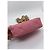 Mini borsa Chanel in agnello rosa con catena in legno - vista 6