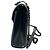 Bolso de hombro mediano de cuero negro grabado de Saint Laurent con cadena - vista 4