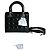 Borsa Dior Duchess in pelle verniciata nera Nero