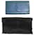Große Belle de Jour Clutch-Tasche aus strukturiertem blauen Lackleder von Yves Saint Laurent Hellblau  - Ansicht 14