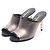 Timeless Chanel Leder-Sandalen mit Perlenabsatz Schwarz Silber