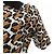 Vestido de seda Fendi FDA941 AD9W Castaño Negro Blanco Estampado de leopardo - vista 8