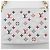 2-in-1 Coussin PM Monogram Lammleder Tasche Louis Vuitton Weiß Rot Marineblau - Ansicht 8