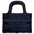 Borsa Dior "Mini Book Tote" in tela camouflage blu navy