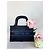 Borsa Dior "Mini Book Tote" in tela camouflage blu navy - vista 3