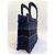 Borsa Dior "Mini Book Tote" in tela camouflage blu navy - vista 4