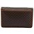 Céline Celine Vintage Macadam Circle Logo Canvas and Leather Brown - view 2