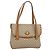 Céline Celine Vintage Macadam Canvas and Leather Beige