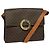 Céline Celine Vintage Macadam Circle Logo Canvas and Leather Marrone