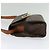 Céline Celine Vintage Macadam Circle Logo Canvas and Leather Marrone - vista 3