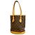 Borsa Tote Bucket PM Monogram Louis Vuitton Marrone