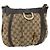 Borsa a Spalla GG Canvas Gucci Beige Oro 203257 Auth mr2384 D'oro