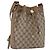 Gucci Borsa GG Supreme Web Sherry Line in PVC beige e oro 41 02 034 Auth 175632 D'oro