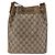 Gucci Borsa GG Supreme Web Sherry Line in PVC beige e oro 41 02 034 Auth 175632 D'oro - vista 2