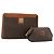 Céline CELINE Macadam Canvas Tasche aus PVC-Leder 2er Set Braun Auth ti3852
