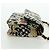 CHANEL Pochette a Catena Matelassé Bandiera a Scacchi Cotone Beige CC Auth YKZ1020SAM D'oro - vista 4